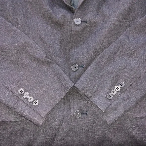 Tommy Hilfiger Blazer Mens 44R Black Wool Blend 3 Button Single Breast/Vent - Picture 5 of 11